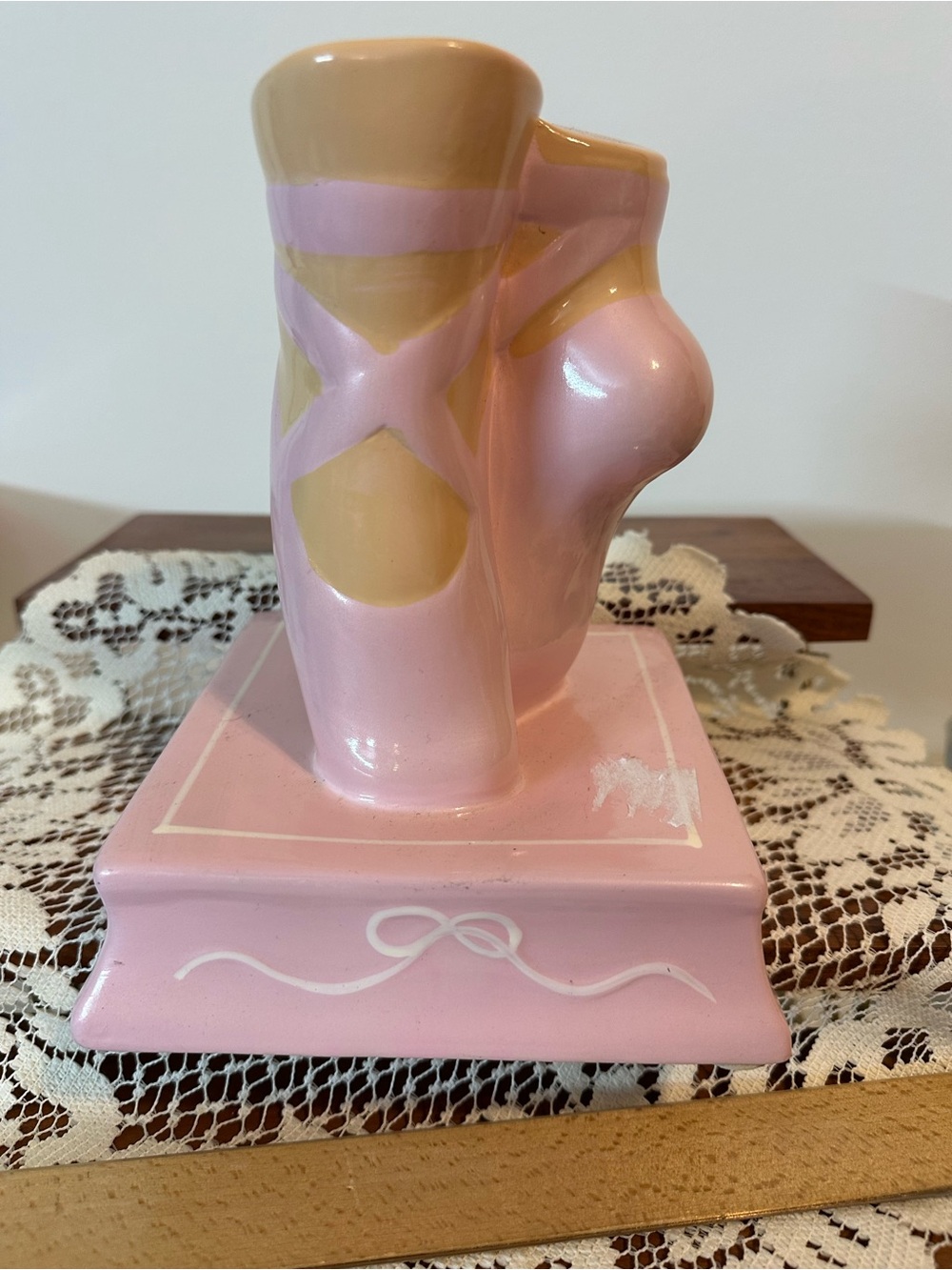 Pink Ceramic Ballet Slipper Piggy Bank